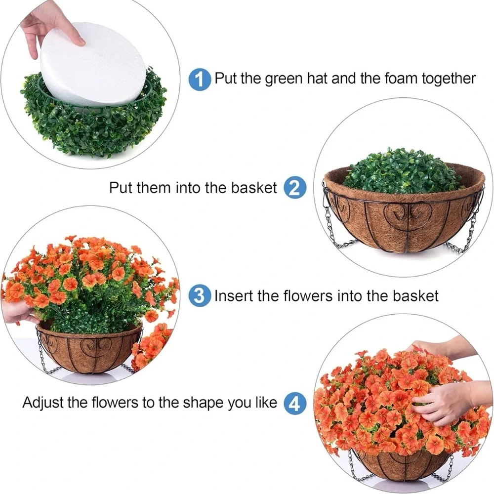 Vibrant Orange Hanging Basket Planter